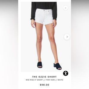 The Ozzie white jean cutoff short